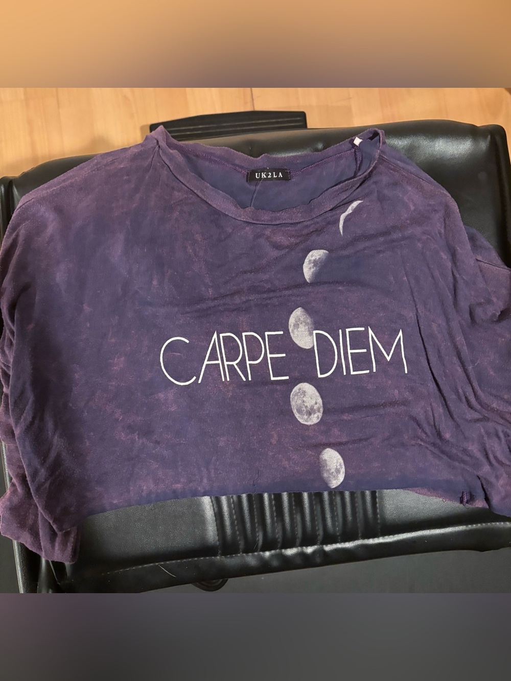 UK2LA Purple 'Carpe Diem' Moon Phase Graphic Tee